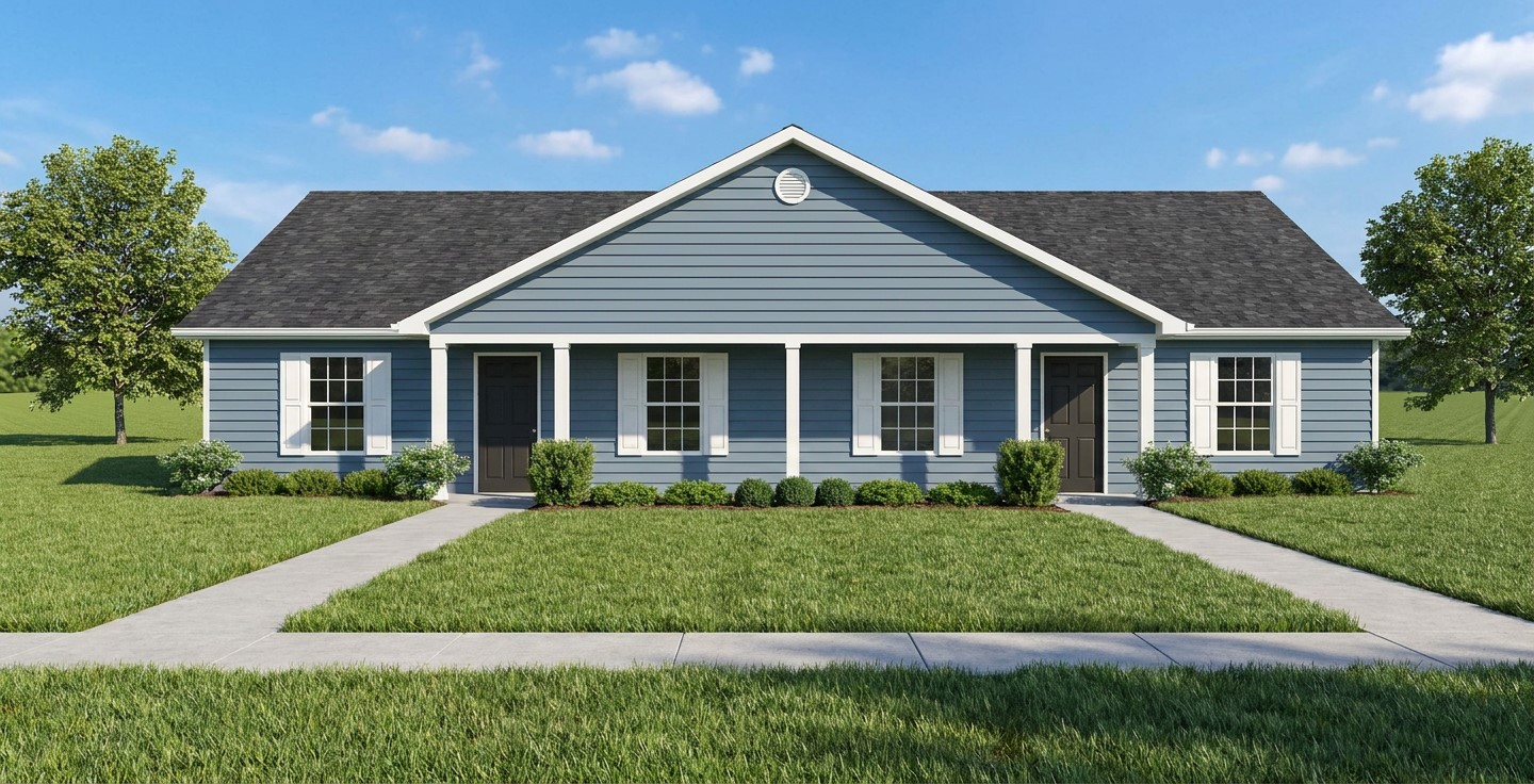 J1209-10d, duplex design with garage